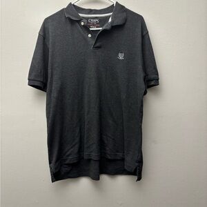 Chaps by Ralph Lauren Men's Medium Polo Shirt Dark Gray Natural Stretch